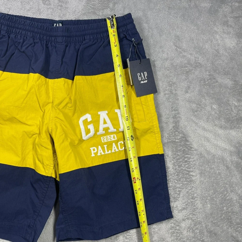 Gap Palace Board Shorts Mens Small Navy Yellow Colorblock Logo 427479-00-1 NEW